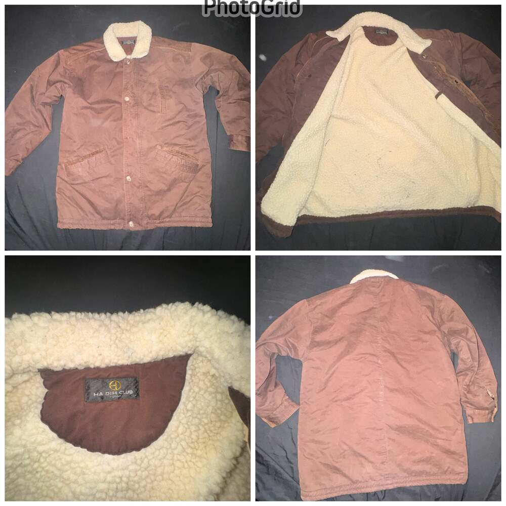 Brown Sherpa-Lined Workwear Jacket – Heavyweight Coat
